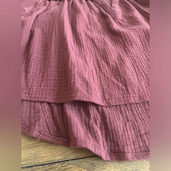 DARK MAUVE RUST COLOR BOHO TOP - Picture 4 of 10